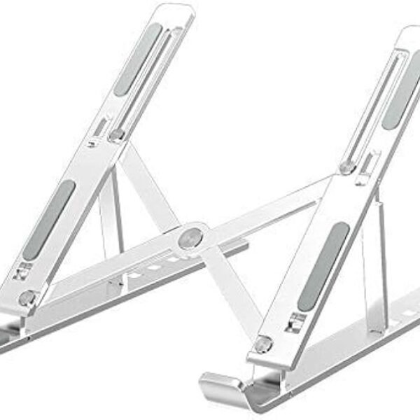 Dyazo 6 Angles Adjustable Aluminum Ergonomic Foldable Portable Tabletop Laptop/Desktop Riser Stand Holder Compatible for M...