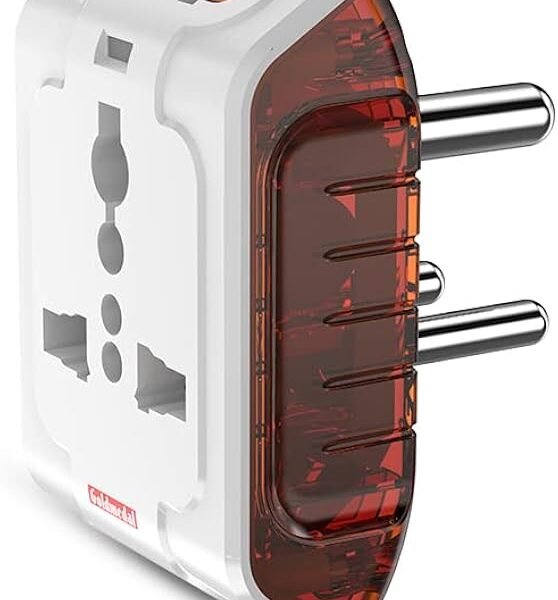 Goldmedal Curve Plus 202042 Plastic Spice 3-Pin 240V Universal Travel Adaptor (White)