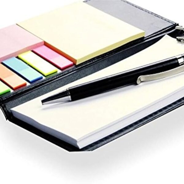 COI Note Pad/Memo Book with Sticky Notes & Clip Holder with Pen for Gifting