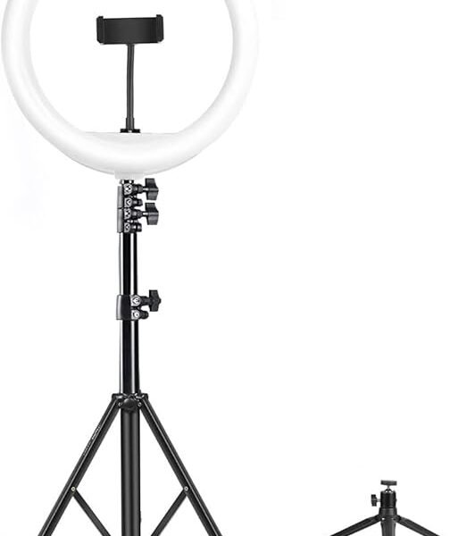 DIGITEK® (DRL-14C) Professional (31cm) Dual Temperature LED Ring Light with Tripod Stand & Mini Tripod for YouTube, Photo-...