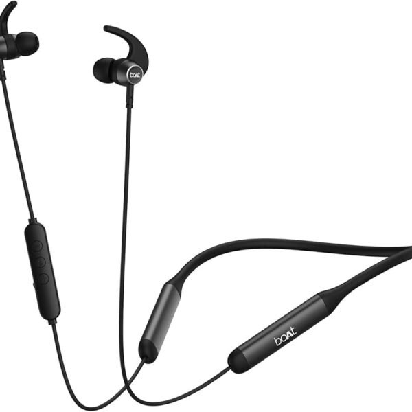 boAt Rockerz 330 Pro in-Ear Bluetooth Neckband with 60HRS Playtime, ASAP Charge, ENx Tech, Signature Sound, BT v5.2, Dua...