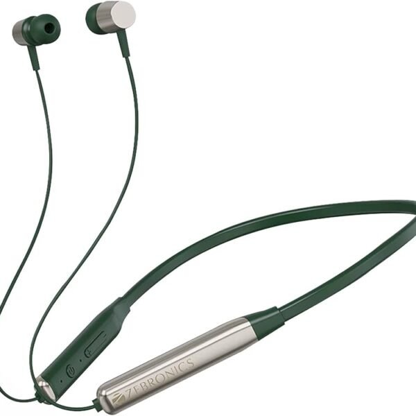 ZEBRONICS Zeb-Evolve BTv5.0, Voice Assistant, Rapid Charge, Dual Pairing, Call Function, Magnetic Earpiece Bluetooth Wirel...
