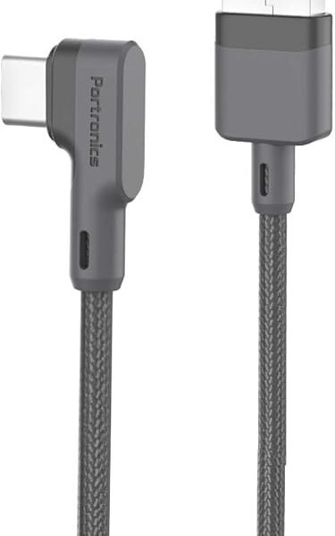 Portronics Konnect L POR-1081 Fast Charging 3A Type-C Cable 1.2Meter with Charge & Sync Function for All Type-C Devices (G...