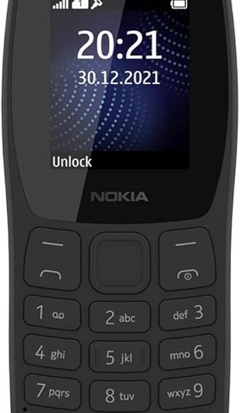 Nokia 105 Plus Single SIM, Keypad Mobile Phone with Wireless FM Radio, Memory Card Slot and MP3 Player | Charcoal