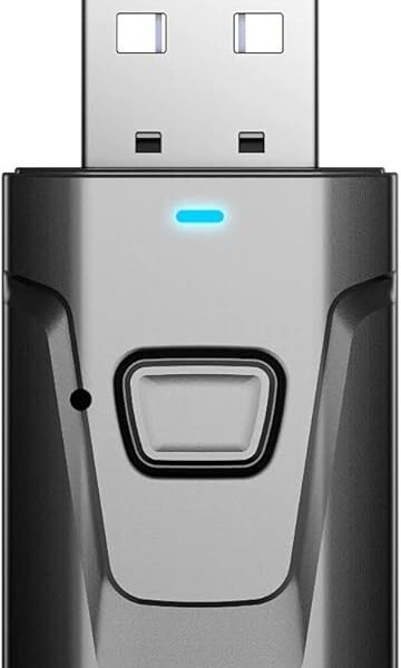 Skypearll Bluetooth Car Adapter, Mini USB Bluetooth 5.0 Transmitter Receiver Wireless 3.5mm Aux Jack Adapter Hands-Free Ca...