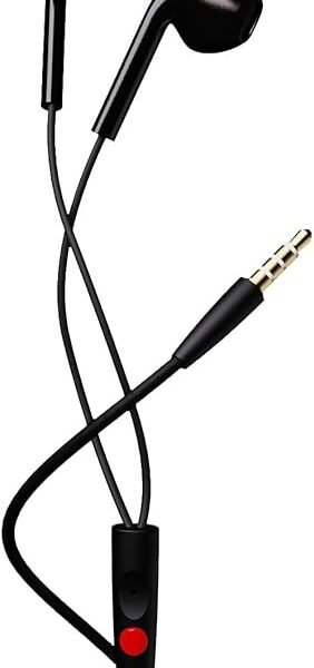boAt Bassheads 105 Wired in Ear Earphones with Mic (Black)