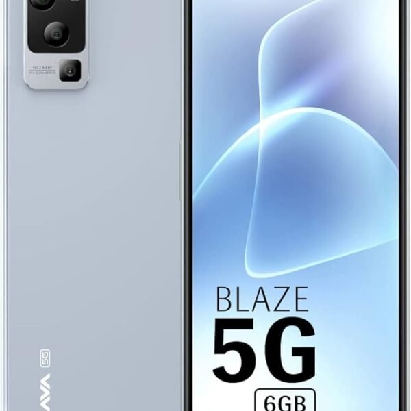 Lava Blaze 5G (Glass Blue, 6GB RAM, UFS 2.2 128GB Storage) | 5G Ready | 50MP AI Triple Camera | Upto 9GB Expandable RAM | ...