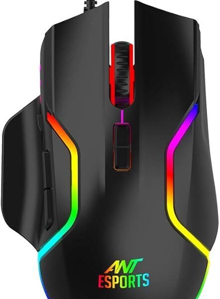 Ant Esports GM320 RGB Optical Wired Gaming Mouse | 8 Programmable Buttons | 12800 DPI