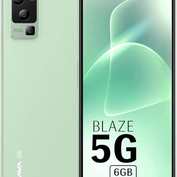 Lava Blaze 5G (Glass Green, 6GB RAM, UFS 2.2 128GB Storage) | 5G Ready | 50MP AI Triple Camera | Upto 9GB Expandable RAM |...