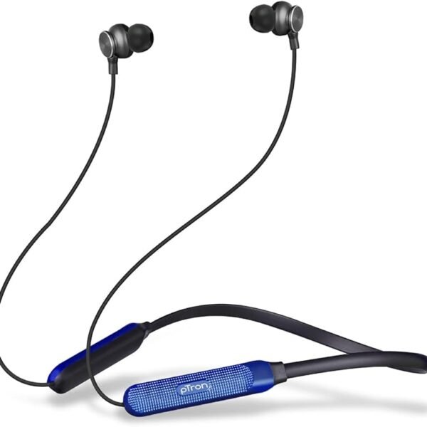 pTron Tangent Duo Bluetooth 5.2 Wireless in Ear Earphones, 13mm Driver, Deep Bass, HD Calls, Fast Charging Type-C Neckban...