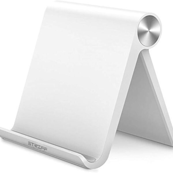 STRIFF Multi Angle Mobile Tabletop Stand. Phone Holder for iPhone, Android, Samsung, OnePlus, Xiaomi. Portable,Foldable Ce...