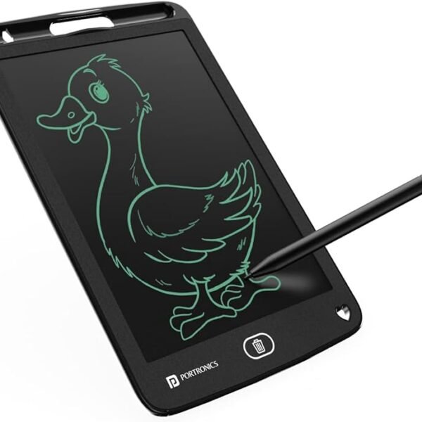 Portronics Ruffpad 8.5E Re-Writable LCD Writing Pad with Screen 21.5cm (8.5-inch) for Drawing, Playing, Handwriting Gifts ...