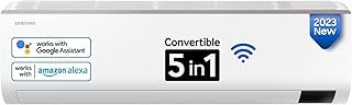 Samsung 2 Ton 3 Star Wi-fi Enabled Inverter Split AC (Copper, Convertible 5-in-1 Cooling Mode, Anti-bacterial Filter, 2023...
