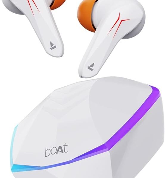 boAt Immortal 121 TWS Gaming Truly Wireless in Ear Earbuds with Beast Mode(40ms Low Latency), 40H Playtime, Blazing LEDs, ...