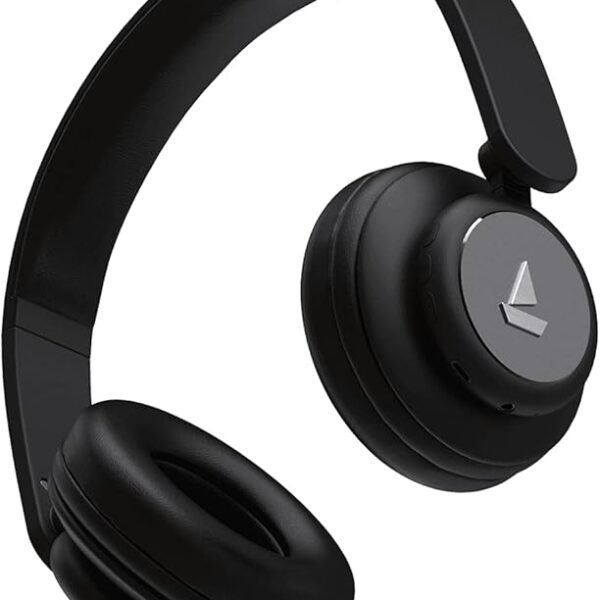 boAt Rockerz 450 Bluetooth On Ear Headphones with Mic, Upto 15 Hours Playback, 40MM Drivers, Padded Ear Cushions, Integrat...