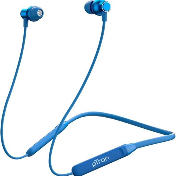 pTron Tangent Evo, 14Hrs Playback, Bluetooth 5.0 Earphones, In-Ear Headphones with Mic, Deep Bass, Clear Calls, IPX4 Water...