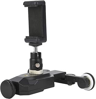 Motorized Electric Track Rail Slider, Dolly Rail Camera Slider Foldable with Panoramic Shooting for 4-6.4 Inch Wide Phone ...