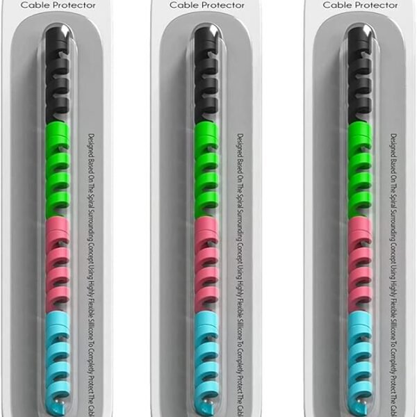 Sounce Spiral Charger Cable Protector Data Cable Saver Charging Cord Protective Cable Cover Headphone MacBook Laptop Earph...