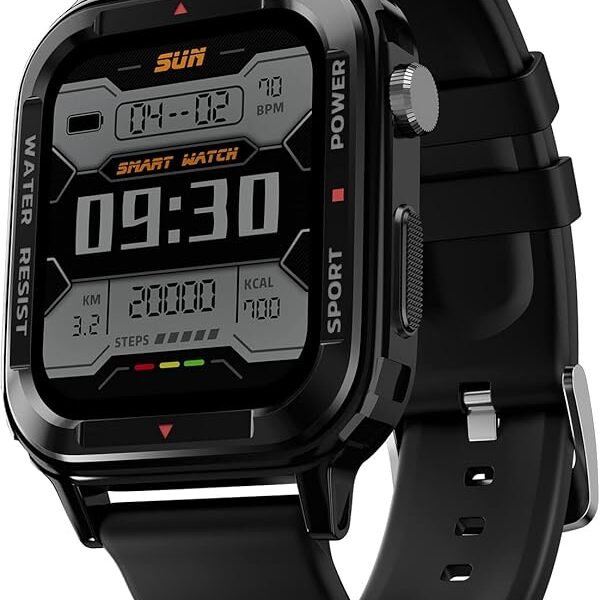 Fire-Boltt Tank 1.85" Outdoor Rugged Bluetooth Calling Smart Watch, 123 Sports Mode, 8 UI Interactions, Built in Speaker &...