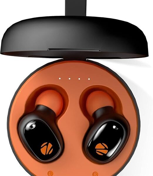 ZEBRONICS Zeb-Sound Bomb 1 TWS Earbuds with BT5.0, Up to 12H Playback, Touch Controls, Voice Assistant, Splash Proof with ...