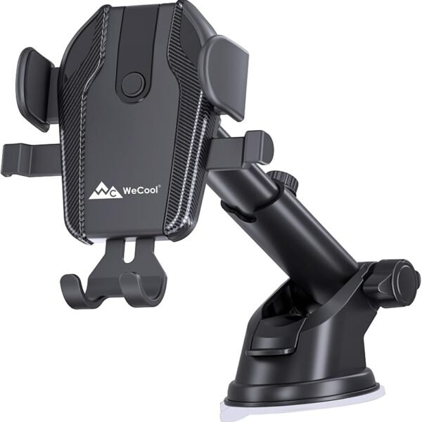 WeCool C1 Car Mobile Holder with One Click Technology,360° Rotational, Strong Suction Cup,Compatible with 4 to 6 Inch Devi...