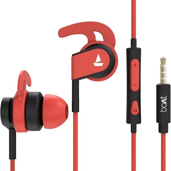 boAt Bassheads 242 in Ear Wired Earphones with Mic(Red)