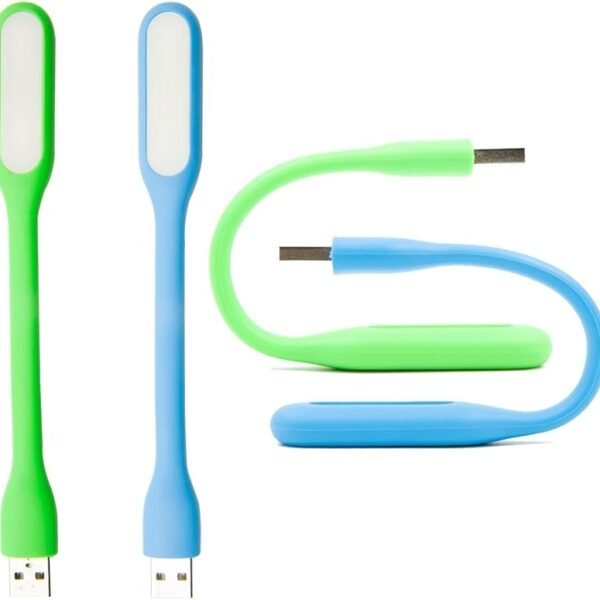 E-COSMOS 5V 1.2W Portable Flexible USB LED Light (Colors May Vary, Small) - Set of 2 Pieces