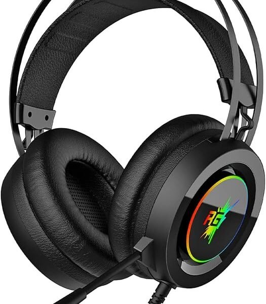 Redgear Cloak Wired RGB Wired Over Ear Gaming Headphones with Mic for PC