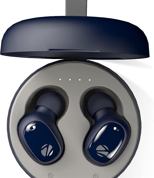 ZEBRONICS Zeb-Sound Bomb 1 TWS Earbuds with BT5.0, Up to 12H Playback, Touch Controls, Voice Assistant, Splash Proof with ...