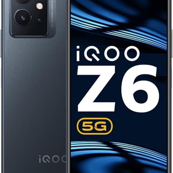 iQOO Z6 5G by vivo (Dynamo Black, 4GB RAM, 128GB Storage) | Snapdragon 695-6nm Processor | 120Hz FHD+ Display | 5000mAh Ba...