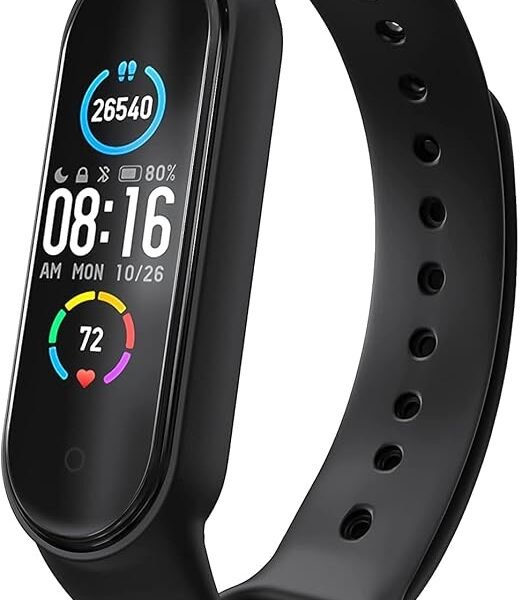 INEFABLE Mi Band 5 and 6 Strap Original Band Strap M5/M6 - Pack of 1 - Black - (Device Not Included - Not Compatible with ...