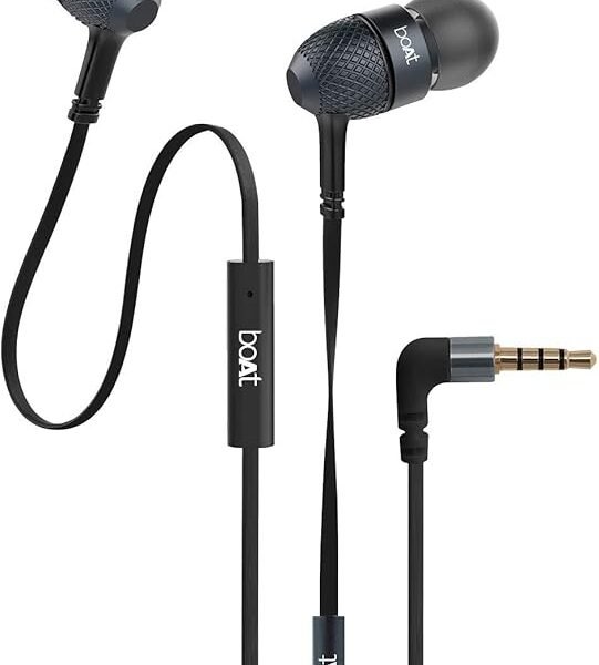 boAt Bassheads 220 Wired in Ear Earphones(Black Indi)