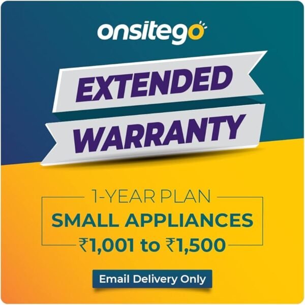 Onsitego 1 Year Extended Warranty for Small Household Appliances from Rs. 1001-1500 (Email Delivery - No Physical Kit)