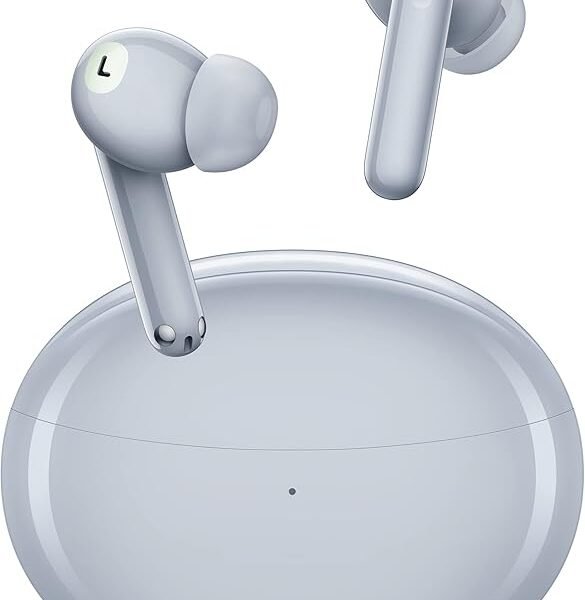 Oppo Enco Air 2 Pro Bluetooth Truly Wireless in Ear Earbuds with Mic, Fast Charging & Up to 28Hrs - Grey