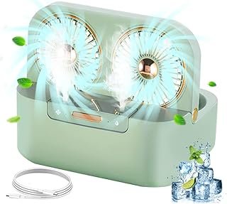 YONCDIAT Upgraded Personal Air Conditioner Cooling Fan, 3-in-1 Evaporative Air Cooler, 1.4 L Large Water Tank Humidifier, ...