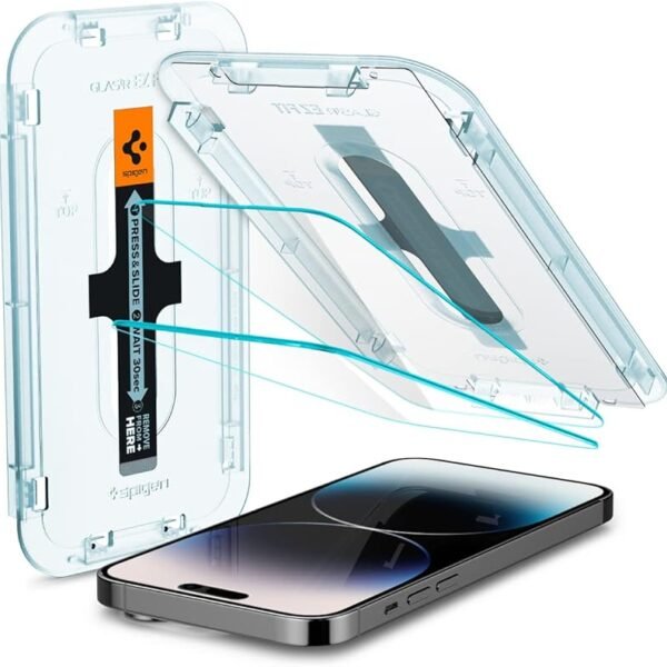Spigen EZ Fit Tempered Glass Screen Protector for iPhone 14 Pro - 2 Pack (Sensor Protection)