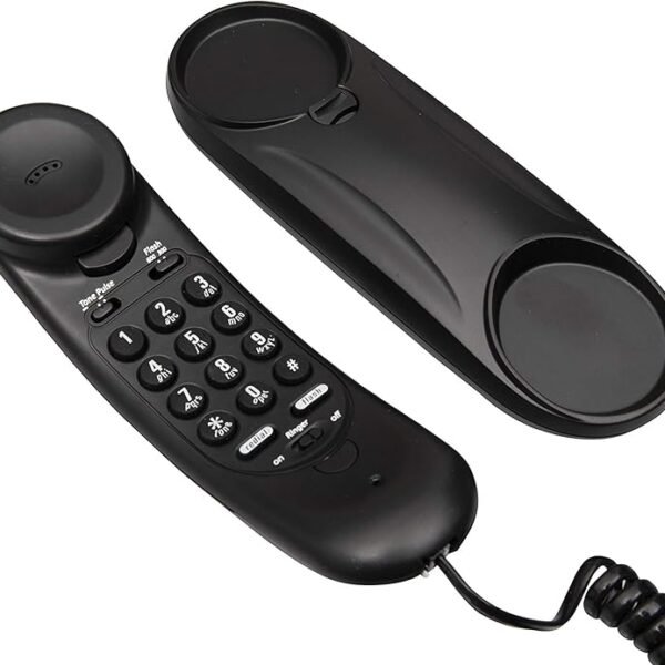 Beetel B26 Corded Slim Landline Phone,Ringer Volume Control,Wall/Desk Mountable,Ringer On/Off Switch,Clear Call Quality,Co...
