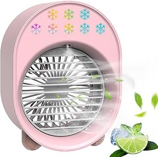 Mini Air Cooler, Portable Air Conditioner Fan, Personal Evaporative Air Conditioners, Sumer Desktop Cooling Fan Humidifier...