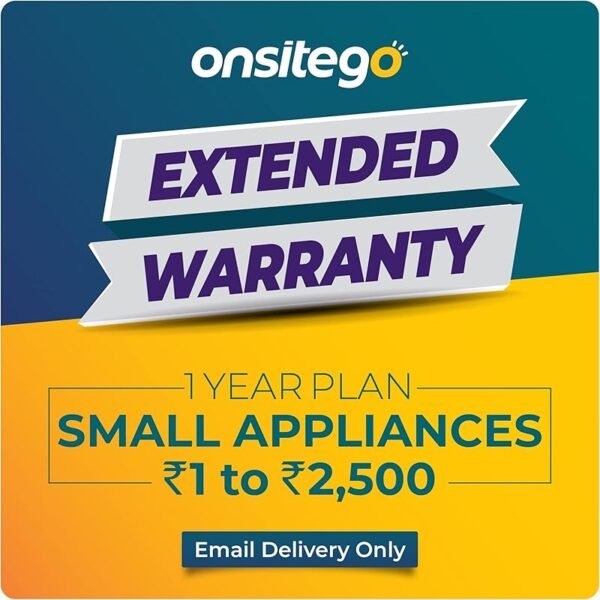 Onsitego 1 year Extended Warranty for Small Appliances up to Rs 2500 (Email Delivery - No Physical Kit)