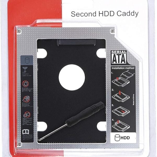 Lapster Caddy for ssd and HDD, Optical Bay 2nd Hard Drive Caddy, Caddy 9.5mm for Laptop