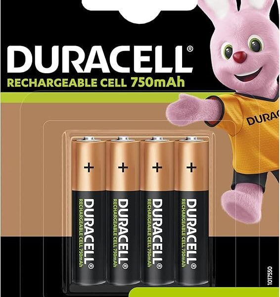 Duracell Plus AAA Rechargeable Batteries (750 mAh) Pack of 4