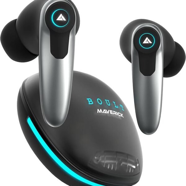 Boult Audio Maverick Truly Wireless in Ear Earbuds with 35H Playtime, Quad Mic ENC, 45ms Xtreme Low Latency, Gaming LEDs, ...