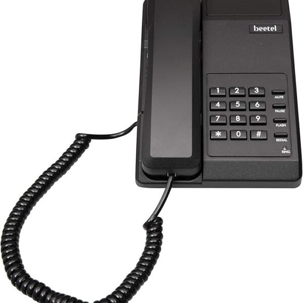 Beetel B11 Corded Landline Phone, Ringer Volume Control, LED for Ring Indication, Wall/Desk Mountable, Classic Design, Cle...