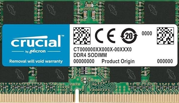 Crucial RAM 8GB DDR4 3200MHz CL22 (or 2933MHz or 2666MHz) Laptop Memory CT8G4SFRA32A