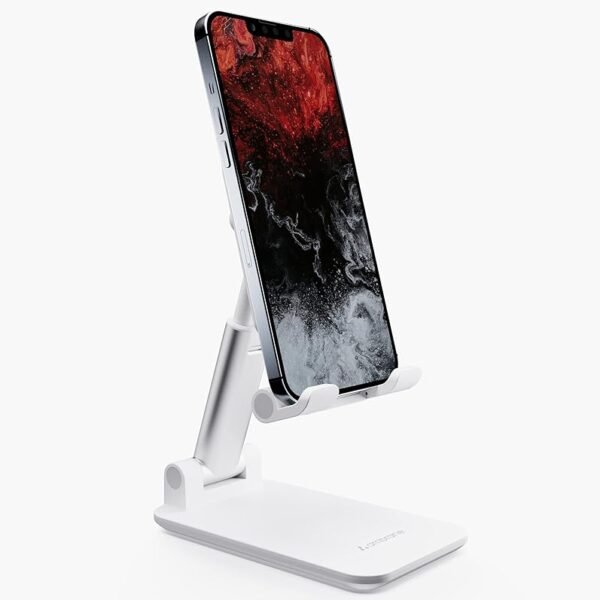 Ambrane Mobile Holding Tabletop Stand, 180 Perfect View, Height Adjustment, Wide Compatibility, Multipurpose, Anti-Skid De...