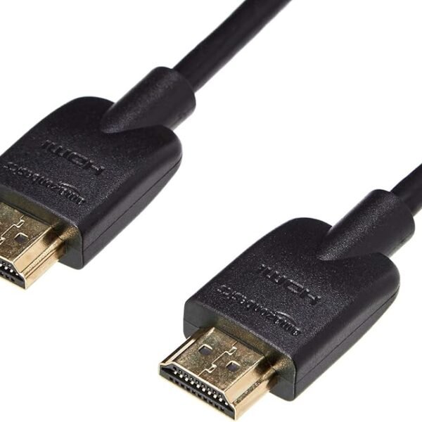 Amazon Basics Flexible Premium HDMI Cable (Black, 4K@60Hz, 18Gbps), 3-Foot