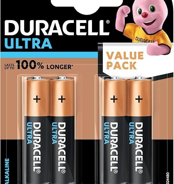 Duracell Ultra Alkaline AAA Battery, 4 Pcs