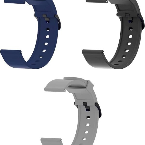 Rapidotzz Band Straps - 3 Pcs (Unisex) | Removable Straps ONLY for Amazfit Bip, Amazfit GTS, Galaxy Watch Active 2, Gear S...