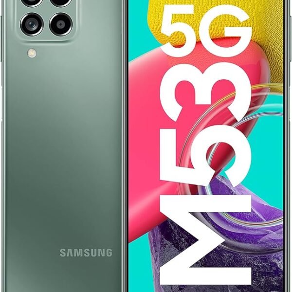 Samsung Galaxy M53 5G (Mystique Green, 6GB, 128GB Storage) | 108MP | sAmoled+ 120Hz | 12GB RAM with RAM Plus | Travel Adap...