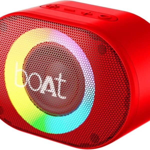 boAt Stone 250 Portable Wireless Speaker with 5W RMS Immersive Audio, RGB LEDs, Up to 8HRS Playtime, IPX7 Water Resistanc...